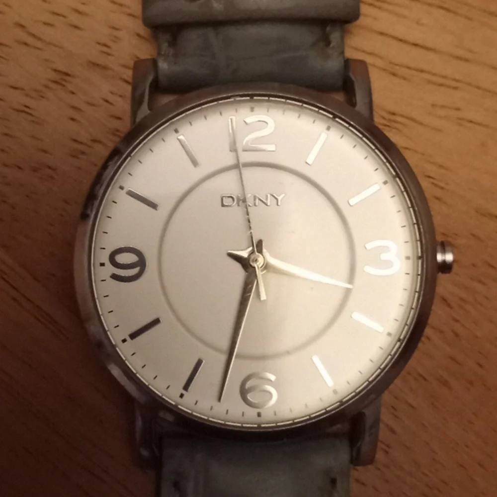 DKNY Donna Karen Watch w/Gray Leather Band